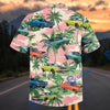 BlueJose Personalized Car Pink Palm Paradise Classic Muscle Cars Hawaiian Shirt