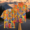 BlueJose Wild Hot Rod Monsters Flame Hawaiian Shirt