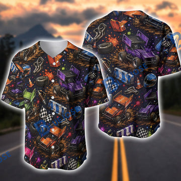 BlueJose Vintage Dirt Track Racing Baseball Jersey