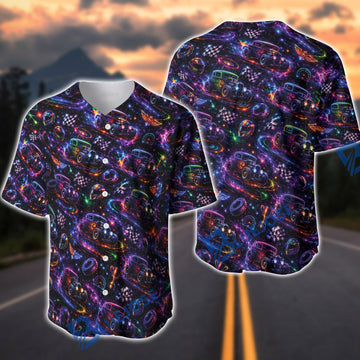 BlueJose Hot Rod Neon Light Racing Baseball Jersey