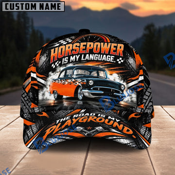 BlueJose ''Horsepower Is My Language'' Personalized Car Photo Cap