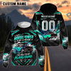 BlueJose Horsepower Is My Language The Road Is My Playground Vintage Personalized Hot Rod Car 3D Zip Windbreaker Jacket – Custom Name & Number