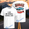 BlueJose Personalized Car I Love One Woman & Several Cars T-Shirt – Classic Cars Aren't a Hobby Tee