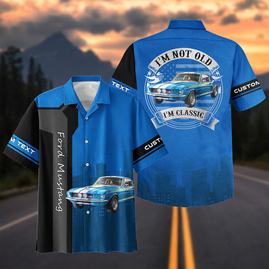 BlueJose I'm Not Old I'm Classic - Custom Photo Classic Car Shirt - Personalized Name Car Hawaiian Shirt