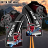 BlueJose Semi Truck Driver Personalized Name 3D Polo Shirt