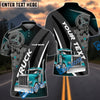 BlueJose Semi Truck Driver Personalized Name 3D Polo Shirt