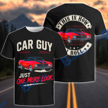 BlueJose Classic Muscle Car T-Shirt – Vintage American Car Guy Graphic Tee