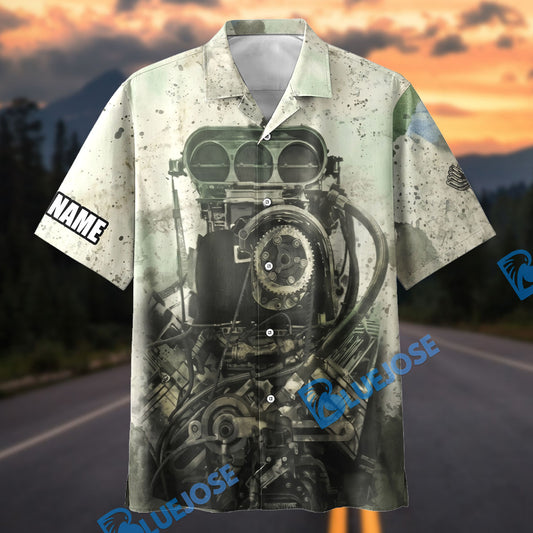 Bluejose Horsepower Is An Addiction Drag Racing Personalized Hawaiian Shirt