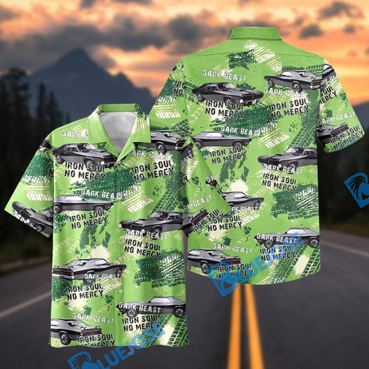 BlueJose Personalized 1970 Mercury Cougar Classic Muscle Car Aloha Shirt