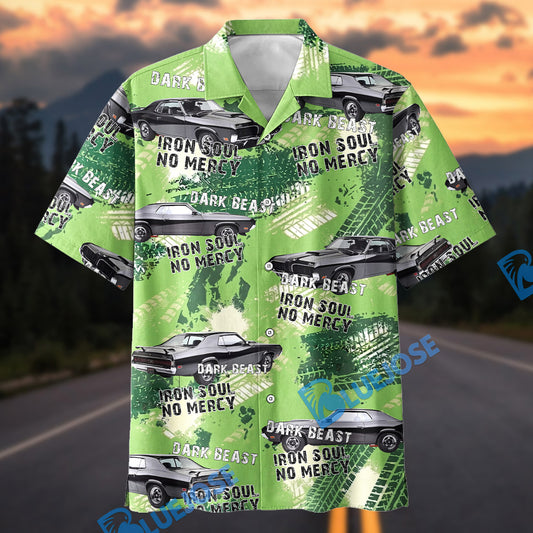 Bluejose Personalized 1970 Mercury Cougar Classic Muscle Car Aloha Shirt