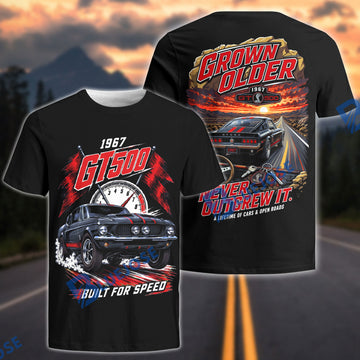 BlueJose 1967 GT500 Muscle Car T-Shirt – Vintage Shelby Inspired Racing Graphic Tee
