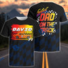 BlueJose Fastest Dad On The Track Custom Photo Racing Car T-Shirt
