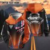 BlueJose Personalized Classic Car My Ride My Pride American Flag 3D Hoodie