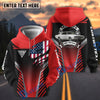 BlueJose Personalized Classic Car My Ride My Pride American Flag 3D Hoodie