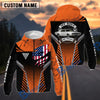 BlueJose Personalized Car My Ride My Pride American Flag 3D Windbreaker Jacket