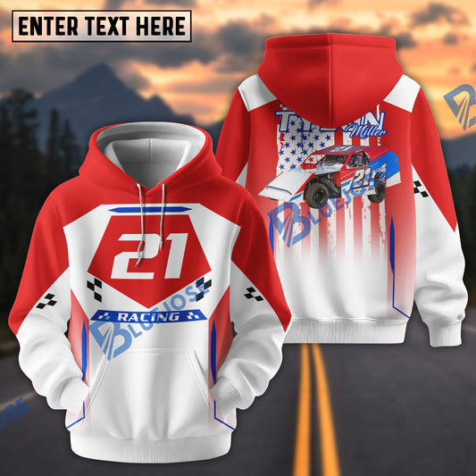 BlueJose Custom Photo Race Car Hoodie Shirt - Personalized Hoodie Shirt For Racing Fan