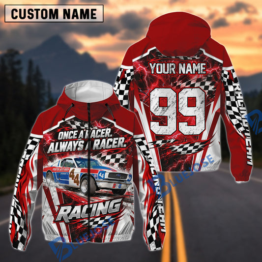BlueJose Once A Racer Always A Racer Windbreaker Jacket – Custom Name & Number