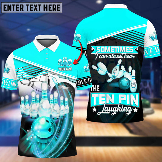 BlueJose The Blue Bowling Ball Crashing The Pins Pattern Personalized Name 3D Shirt (2 Colors), Personalized Shirts For Bowling Players