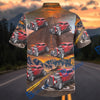 BlueJose Personalized Car Route 66 Desert Hot Rod Classic Car Hawaiian Shirt