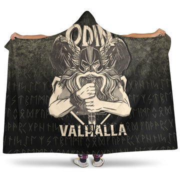 VikingStyle Hooded Blanket - Odin Valhalla Hooded Blanket A7