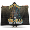 VikingStyle Hooded Blanket -Victory Or Valhalla Shield Maiden Female Viking Hooded Blanket A7