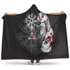 VikingStyle Hooded Blanket - Viking Owl Skull Blood Style Hooded Blanket A94