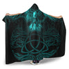 VikingStyle Hooded Blanket - Raven Tree Cletic Turquoise Hooded Blanket A95