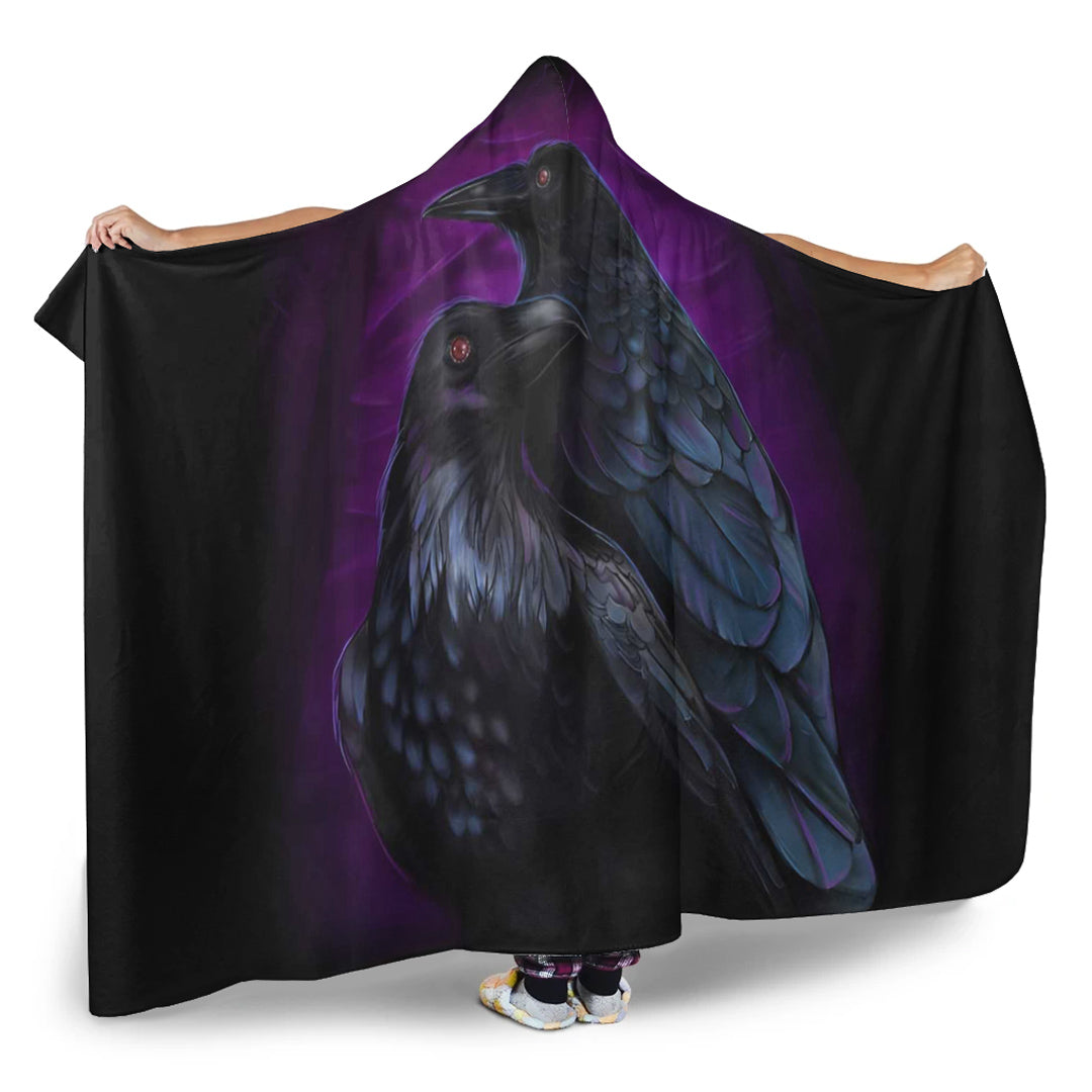 VikingStyle Hooded Blanket - Huginn and Muninn Hooded Blanket A35