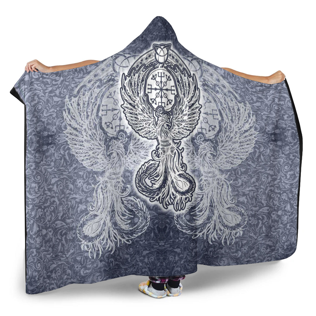 VikingStyle Hooded Blanket - The Phoenix is Reborn Celtic Tattoo Hooded Blanket A35
