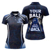 BlueJose Funny Blue Bowling Your Ball Will Be Right Back Premium Customized Name 3D Shirt For Women Personalized Shirts For Bowling Players
