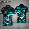 BlueJose Billiards Ball 8 Baby Fire Dragon Personalized Name, Team Name Unisex Shirt (4 Colors)