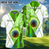 BlueJose Golf Fire Smoke Bling Customized Name, Team Name 3D Shirts (6 Colors)