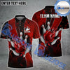 BlueJose Bowling And Pins Curved Silk Flame Customized Name 3D Shirt (4 Colors)