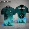 BlueJose Billiards Ball 8 Eagle Fire Flame Personalized Name Shirt (6 Colors)