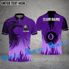 BlueJose Billiards Ball 8 Eagle Fire Flame Personalized Name Shirt (6 Colors)