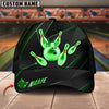 BlueJoses Bowling Ball & Pins Premium Crown Multicolor Personalized Name Cap