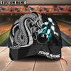 BlueJoses Bowling Dragon Flame Fire Multicolor Personalized Name Cap
