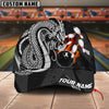 BlueJoses Bowling Dragon Flame Fire Multicolor Personalized Name Cap