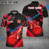 BlueJoses Bowling And Pins Glass Fire Multicolor Customized Name 3D Shirt ( 4 Colors )
