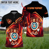 BlueJose Archery Crown Golden Customized Name 3D Shirt (4 Colors)