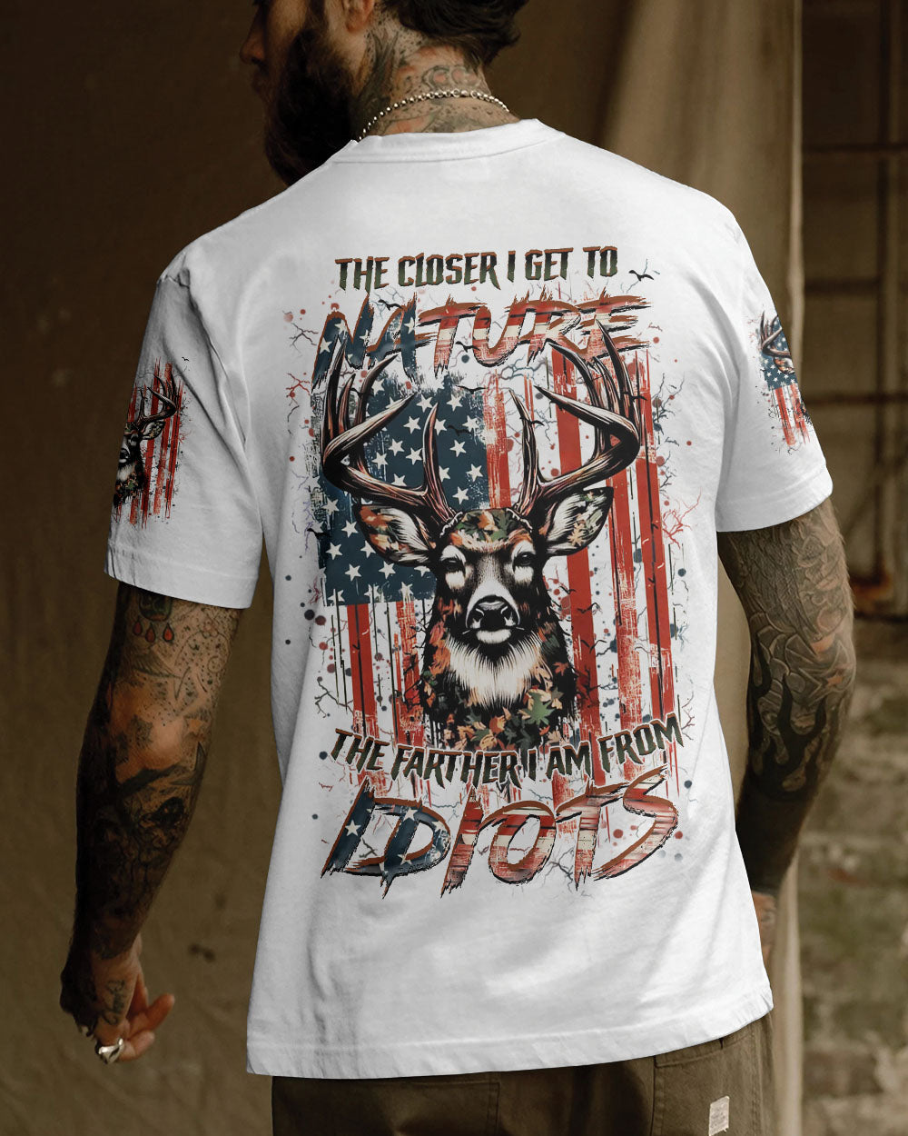 THE CLOSER I GET TO NATURE DEER HUNTING ALL OVER PRINT - YHHN1206241