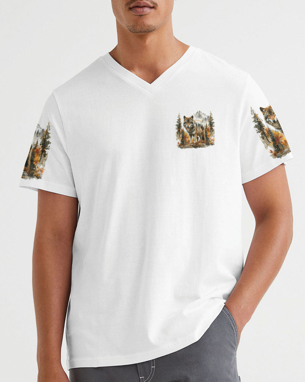 THE CLOSER I GET TO NATURE WOLF ALL OVER PRINT - TYTD0609241
