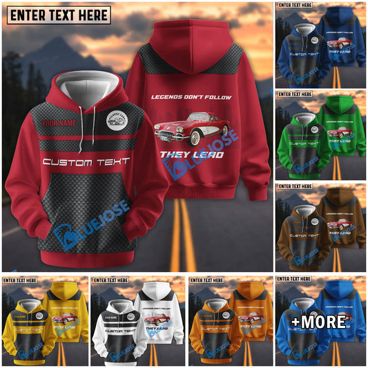 Bluejose Legends Don't Follow They Lead Hoodie – Personalized Classic Car Hoodie