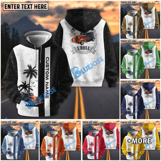 This Is How I Roll Hot Rod Hawaiian Shirt - Custom Photo Classic Car Shirt - Personalized Name Car Hoodie