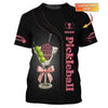 Personalized Name Women's Pickleball Outfits, Martini Glass With Paddle And Balls Polos, Pickleball Custom Name Shirts