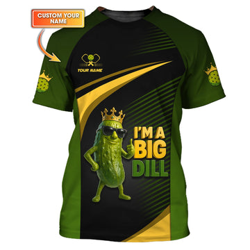 Custom Pickleball Shirt, Big Dill, Funny Pickle Ball T Shirt, Pickleball Team Polo, Gifts For Pickleball Players