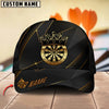 BlueJose Darts Golden Luxury Pattern Personalized Name Cap (6 Colors)