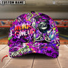 BlueJoses Bowling And Pins Never Give Up Graffiti Pattern Personalized Name Cap