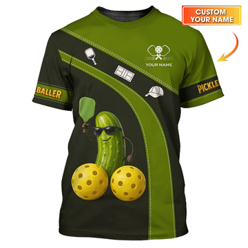 Funny Pickleball Shirt For Men's, Pickleballer Custom Name Shirts, Gift For Pickleball Lovers