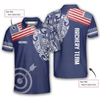 BlueJose US Flag Tribal Pattern Personalized Name Shirt